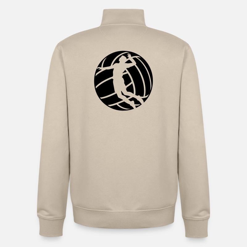 Volleyball - Unisex Organic Zip Sweatshirt by Stanley/Stella - desert dust