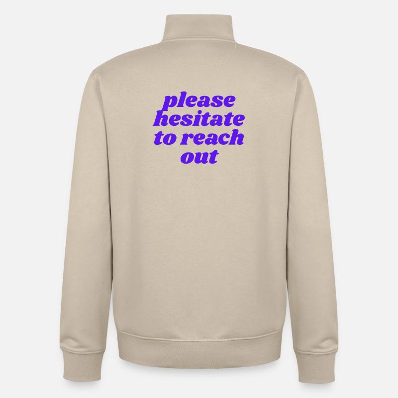 Merci d’hésiter à me contacter - Sweat zippé unisexe en coton bio Stanley/Stella - beige crème
