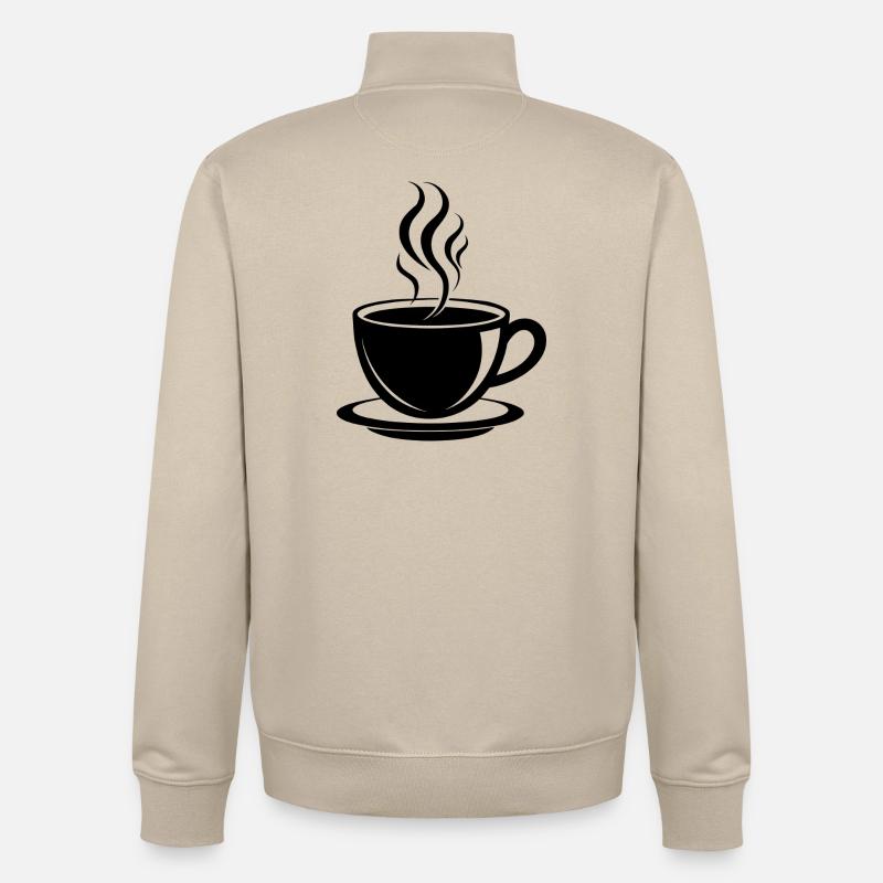 Coffee cup - Unisex Organic Zip Sweatshirt by Stanley/Stella - desert dust