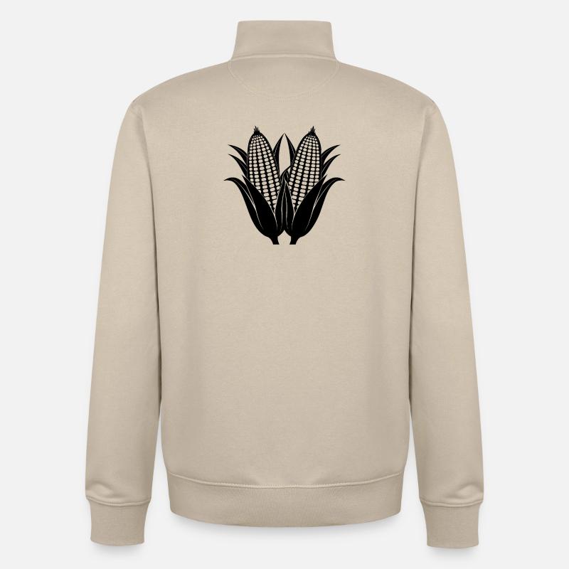 Corns - Sweat zippé unisexe en coton bio Stanley/Stella - beige crème