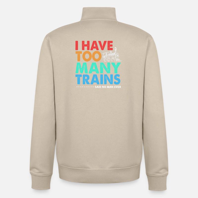 Modelleisenbahn Modellbau Modellbauer - Unisex Organic Zip Sweatshirt von Stanley/Stella - Cremebeige
