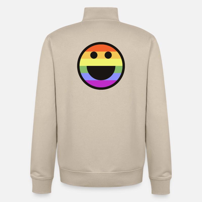 Rainbow LGBTQ Pride - Unisex Organic Zip Sweatshirt von Stanley/Stella - Cremebeige