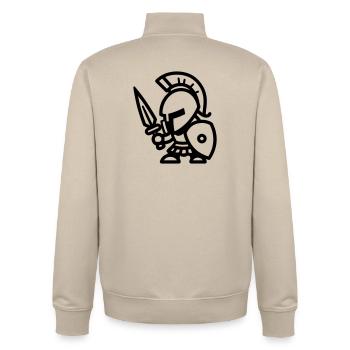 spartan - Sweat zippé unisexe en coton bio Stanley/Stella - beige crème - Dos - AI Model Male 185 dark (185cm)
