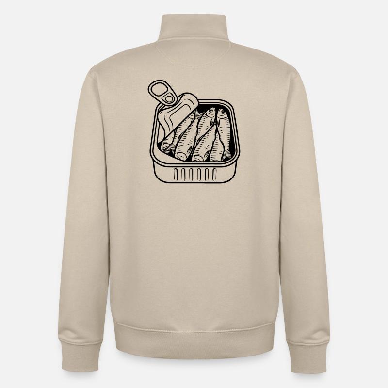 Sardinen - Unisex Organic Zip Sweatshirt von Stanley/Stella - Cremebeige