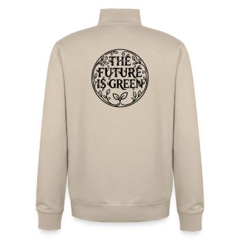 Avenir vert - Sweat zippé unisexe en coton bio Stanley/Stella - beige crème - Dos - AI Model Male 185 dark (185cm)