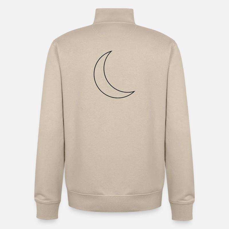 Mondsichel - Unisex Organic Zip Sweatshirt von Stanley/Stella - Cremebeige