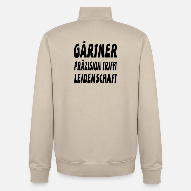 Gärtner - Unisex Organic Zip Sweatshirt von Stanley/Stella - Cremebeige