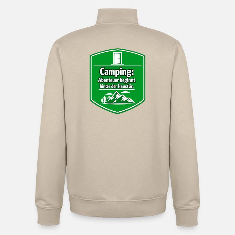 Camper - Unisex Organic Zip Sweatshirt von Stanley/Stella - Cremebeige