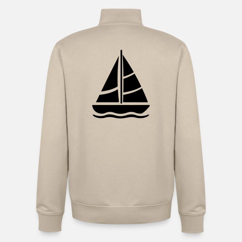 voilier - Sweat zippé unisexe en coton bio Stanley/Stella - beige crème