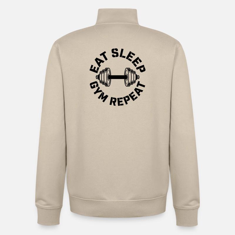 gymnase - Sweat zippé unisexe en coton bio Stanley/Stella - beige crème