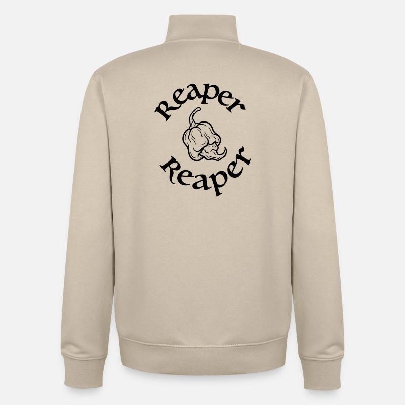 Carolina Reaper - Unisex Organic Zip Sweatshirt von Stanley/Stella - Cremebeige