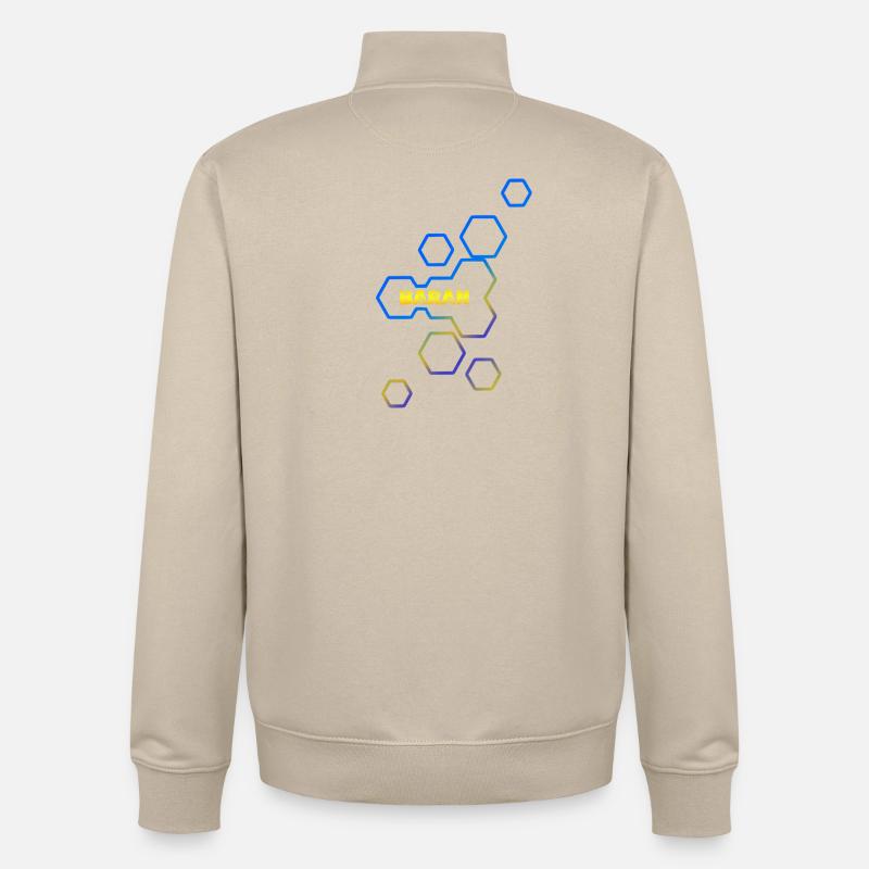 Style Baran - Sweat zippé unisexe en coton bio Stanley/Stella - beige crème