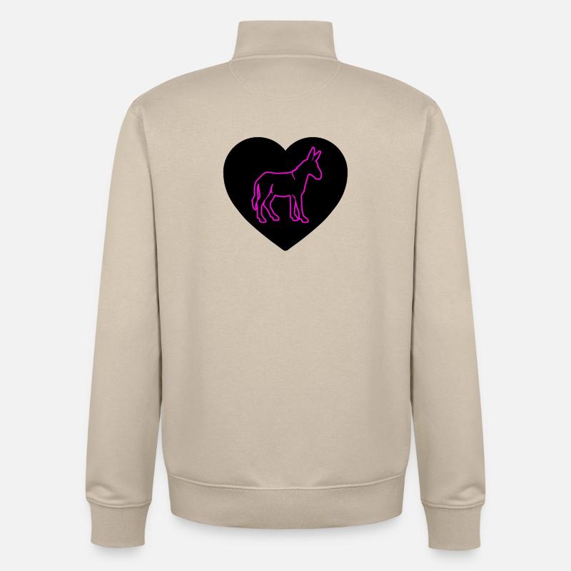 Esel - Unisex Organic Zip Sweatshirt von Stanley/Stella - Cremebeige