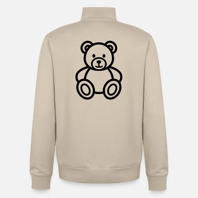 bear - Unisex Organic Zip Sweatshirt by Stanley/Stella - desert dust