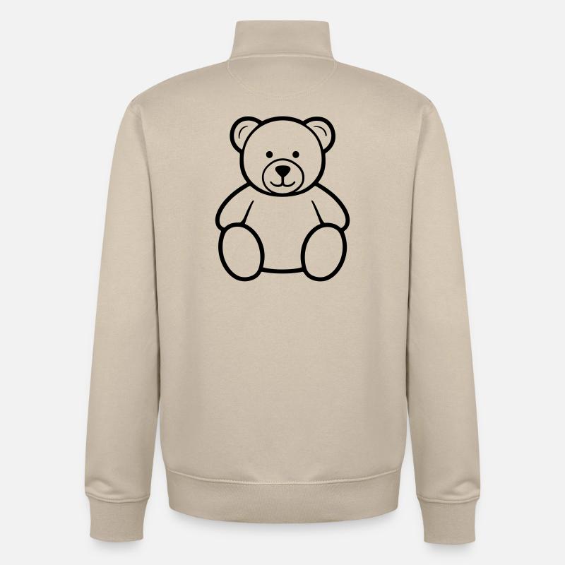 bear - Unisex Organic Zip Sweatshirt by Stanley/Stella - desert dust