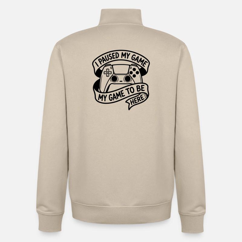 Jeux vidéo - Sweat zippé unisexe en coton bio Stanley/Stella - beige crème
