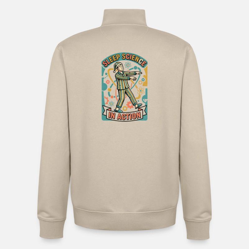 Sleep Research Active | Sleepwalking - Unisex Organic Zip Sweatshirt by Stanley/Stella - desert dust