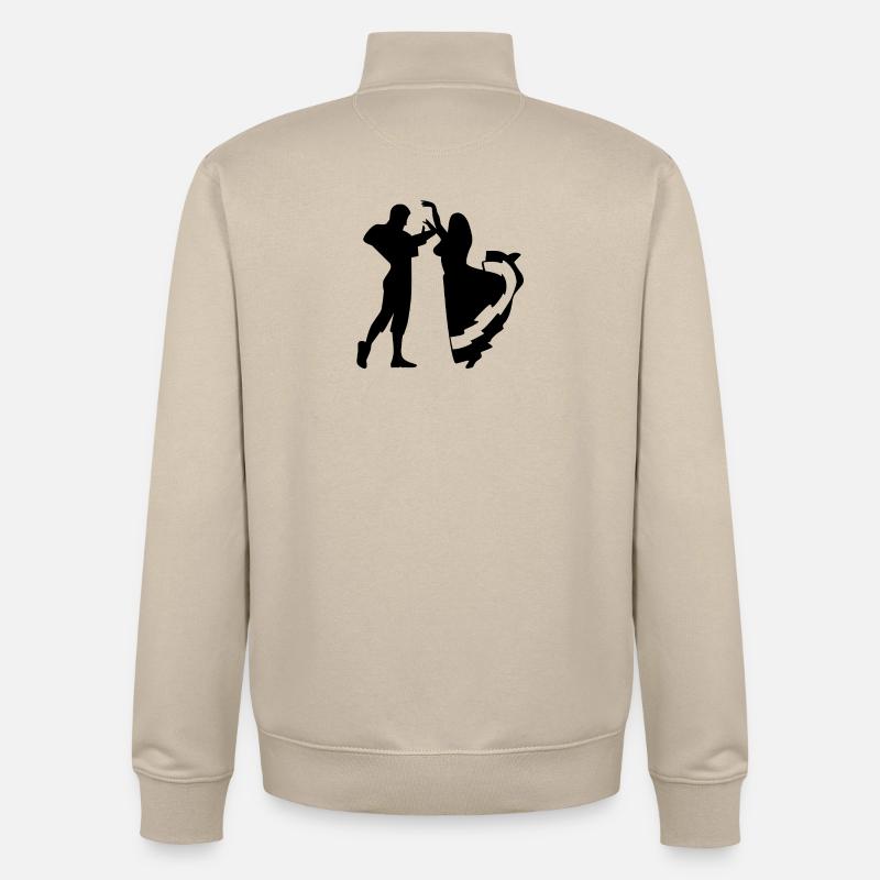 Danser - Sweat zippé unisexe en coton bio Stanley/Stella - beige crème
