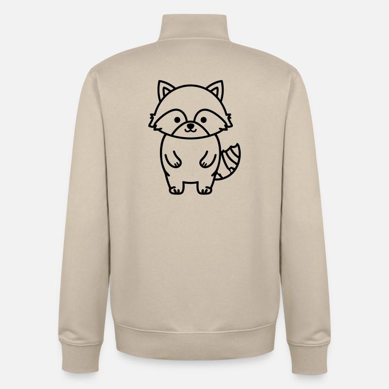 Waschbär - Unisex Organic Zip Sweatshirt von Stanley/Stella - Cremebeige