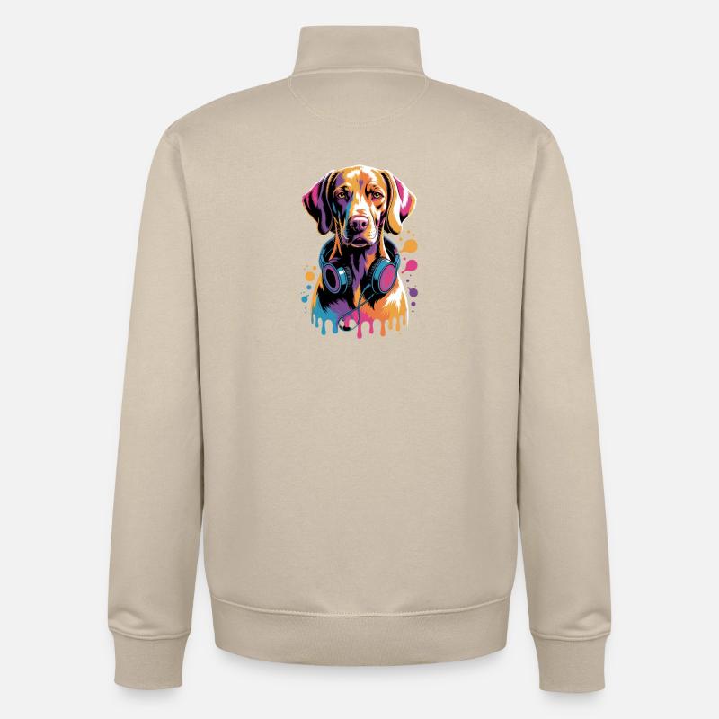 Viszla - Sweat zippé unisexe en coton bio Stanley/Stella - beige crème