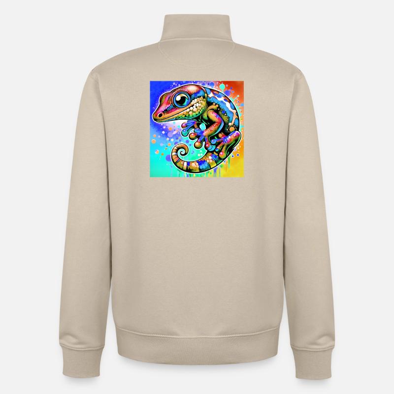 Gecko - Unisex Organic Zip Sweatshirt von Stanley/Stella - Cremebeige