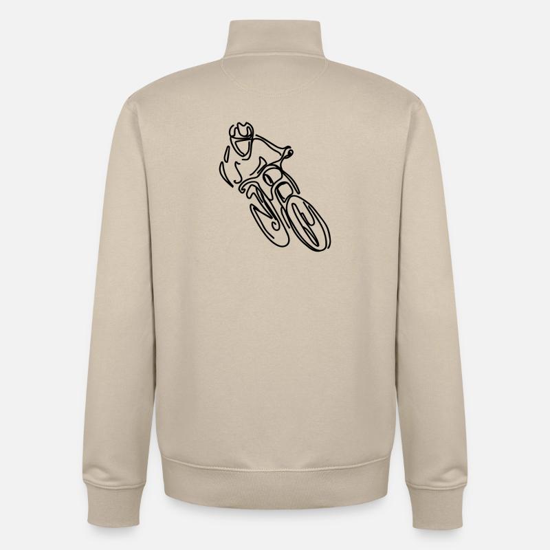 VTT Descente - Sweat zippé unisexe en coton bio Stanley/Stella - beige crème