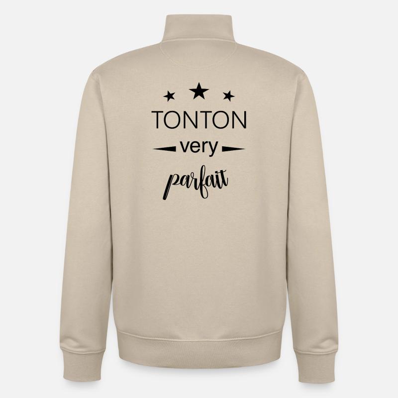 Perfekter Onkel / Onkel Geschenk - Unisex Organic Zip Sweatshirt von Stanley/Stella - Cremebeige