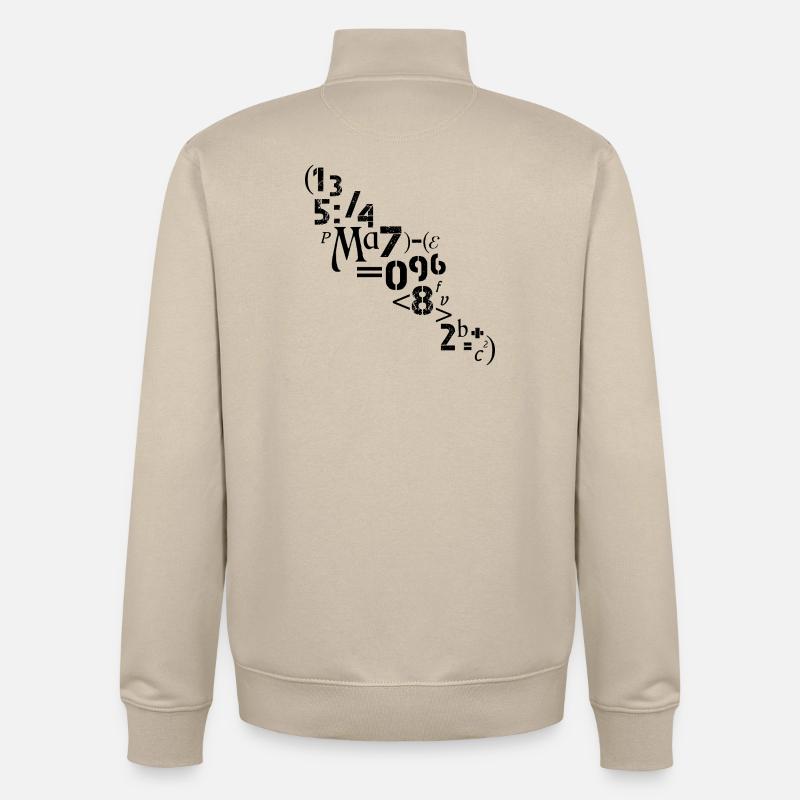 Mathématicien, enseignant Nombres, analyste de signes - Sweat zippé unisexe en coton bio Stanley/Stella - beige crème