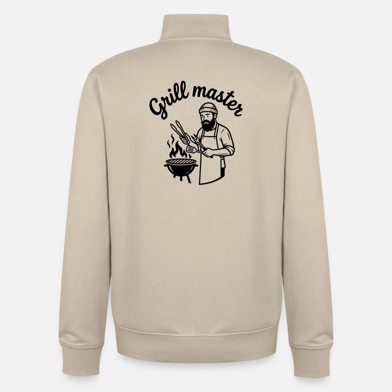 barbecue - Unisex Organic Zip Sweatshirt by Stanley/Stella - desert dust