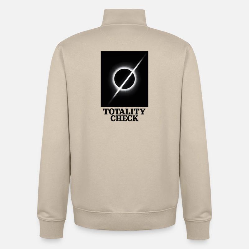 Totality checked | Eclipse - Unisex Organic Zip Sweatshirt by Stanley/Stella - desert dust
