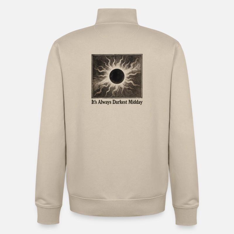 Darkest Noon | Solar eclipse - Unisex Organic Zip Sweatshirt by Stanley/Stella - desert dust