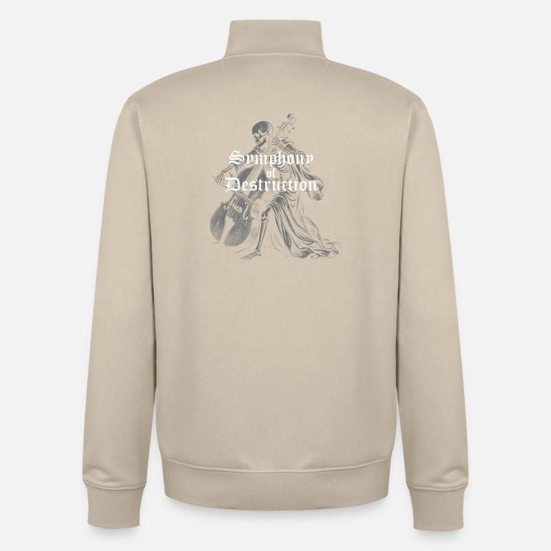 Symphonie de la destruction - Sweat zippé unisexe en coton bio Stanley/Stella - beige crème