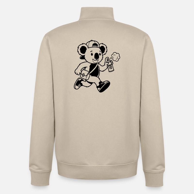 Graffiti - Unisex Organic Zip Sweatshirt von Stanley/Stella - Cremebeige