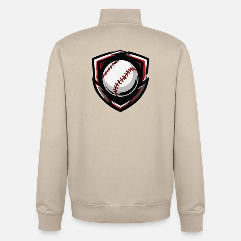 Baseball Shield Ball - Unisex Organic Zip Sweatshirt von Stanley/Stella - Cremebeige