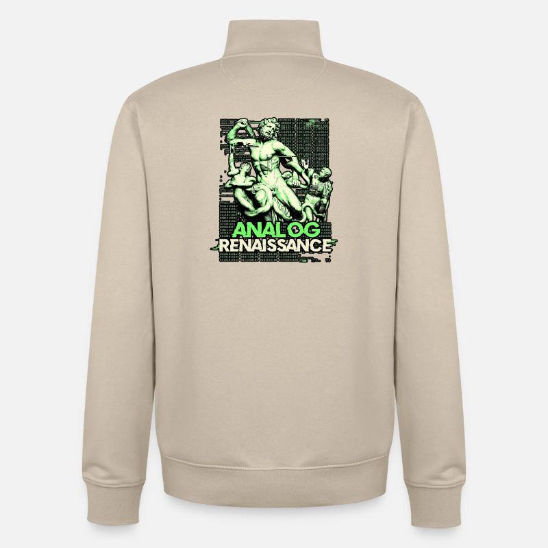 Analog Renaissance - Unisex Organic Zip Sweatshirt von Stanley/Stella - Cremebeige