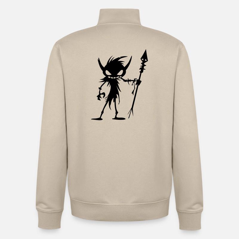 Goblin Orc - Unisex Organic Zip Sweatshirt by Stanley/Stella - desert dust