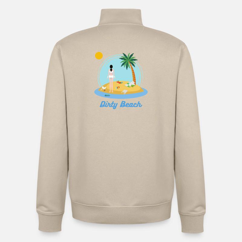 Dirty Beach - Unisex Organic Zip Sweatshirt by Stanley/Stella - desert dust