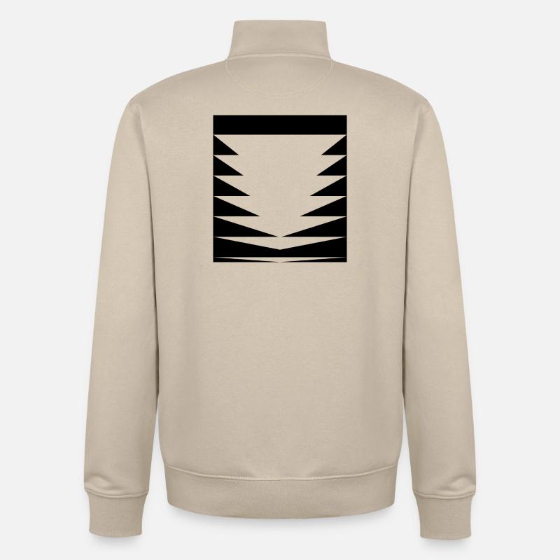 Triangles Pattern design - Unisex Organic Zip Sweatshirt by Stanley/Stella - desert dust