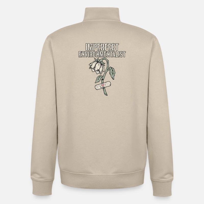 Imparfait - Sweat zippé unisexe en coton bio Stanley/Stella - beige crème