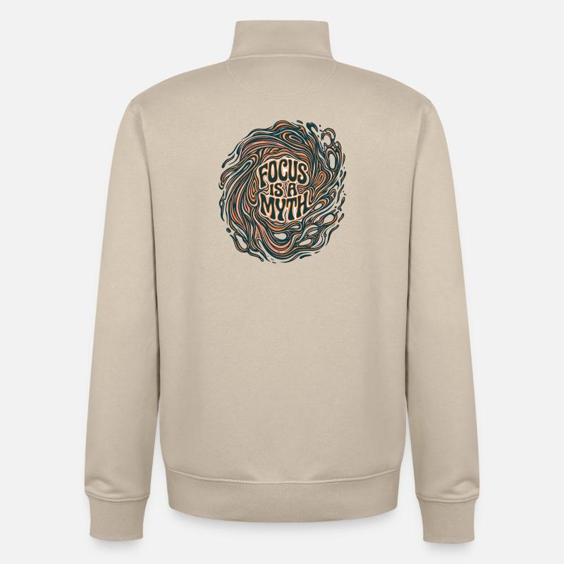 Myth Focus Optics - Unisex Organic Zip Sweatshirt von Stanley/Stella - Cremebeige