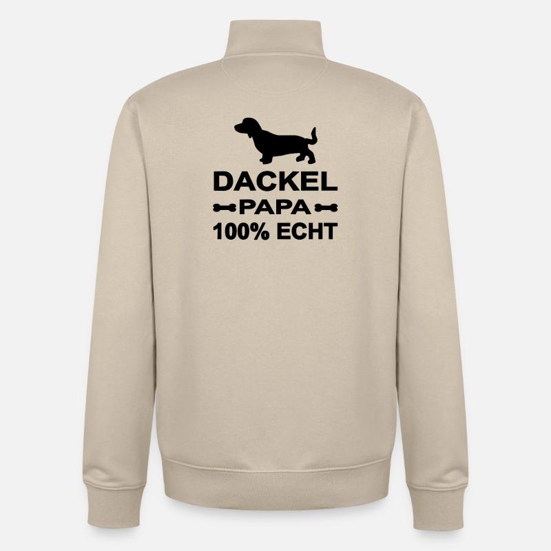 Dackel - Unisex Organic Zip Sweatshirt von Stanley/Stella - Cremebeige