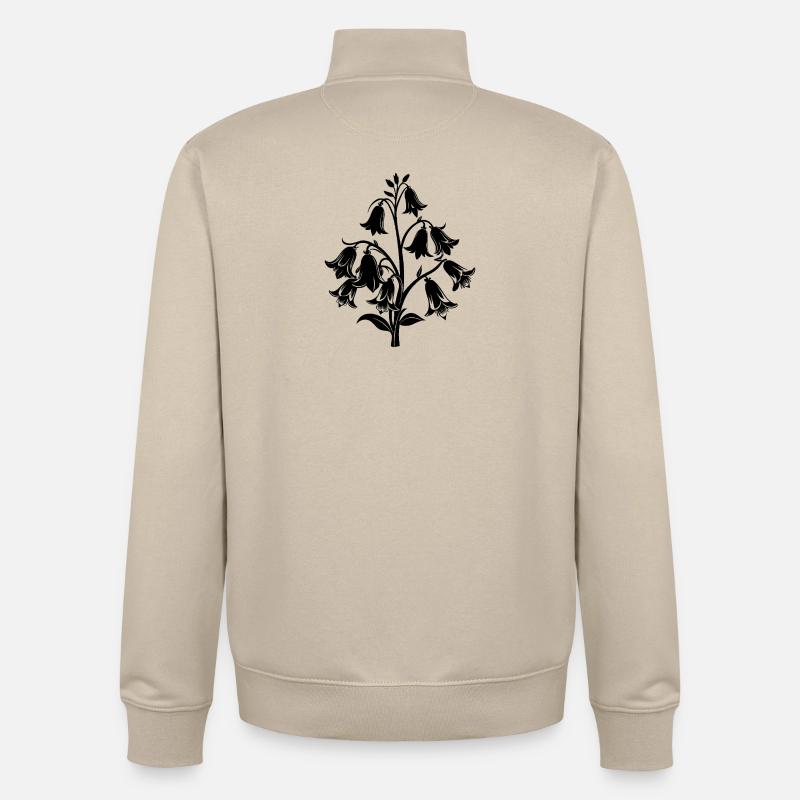 Fleurs de jacinthes - Sweat zippé unisexe en coton bio Stanley/Stella - beige crème