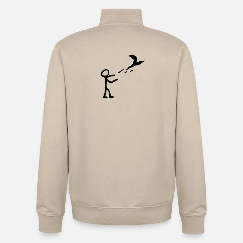 Fliegen lassen - Unisex Organic Zip Sweatshirt von Stanley/Stella - Cremebeige