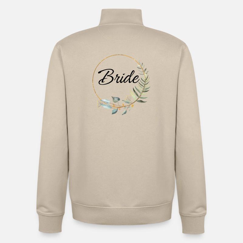 Bachelorette Bride Style - Unisex Organic Zip Sweatshirt by Stanley/Stella - desert dust