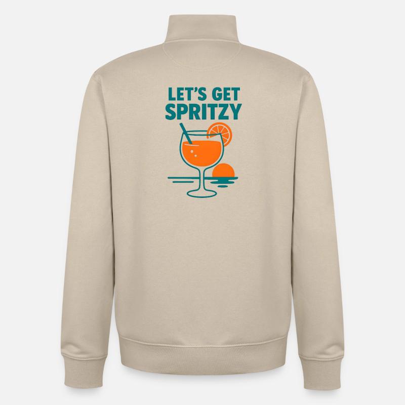 Lets Get Spritzy - Unisex Organic Zip Sweatshirt by Stanley/Stella - desert dust
