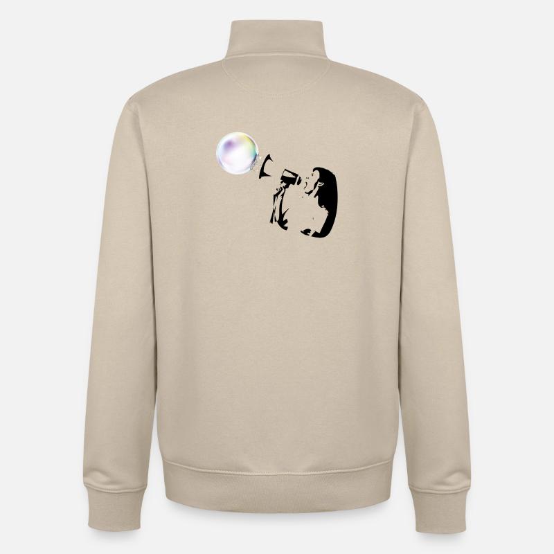 bubble shot - Unisex Organic Zip Sweatshirt von Stanley/Stella - Cremebeige