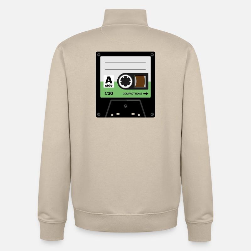 Tiny Cassette - Unisex Organic Zip Sweatshirt by Stanley/Stella - desert dust