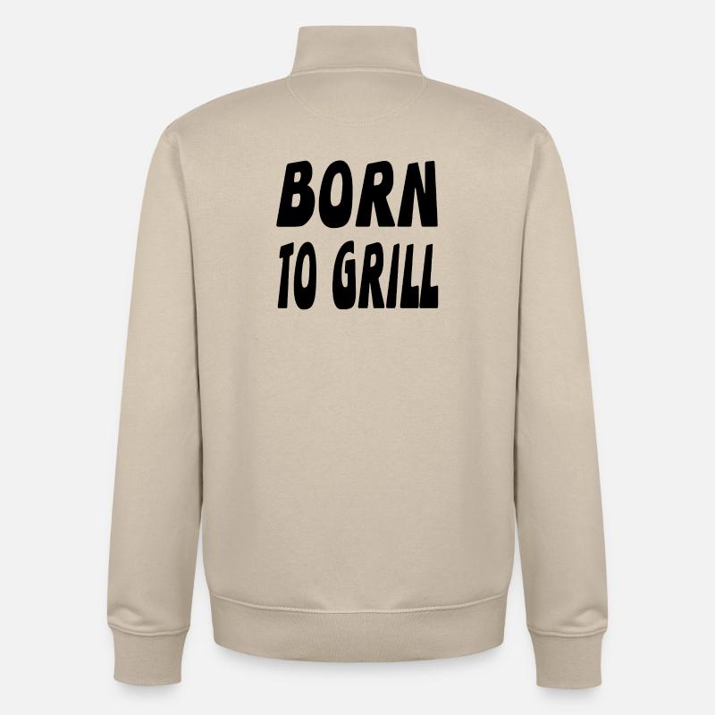 Griller - Sweat zippé unisexe en coton bio Stanley/Stella - beige crème