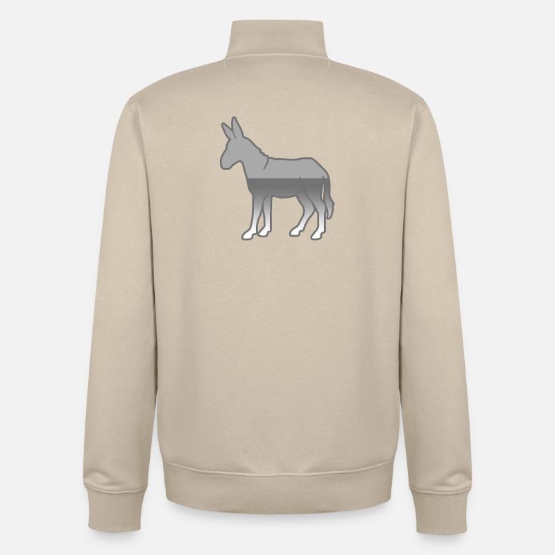 âne - Sweat zippé unisexe en coton bio Stanley/Stella - beige crème