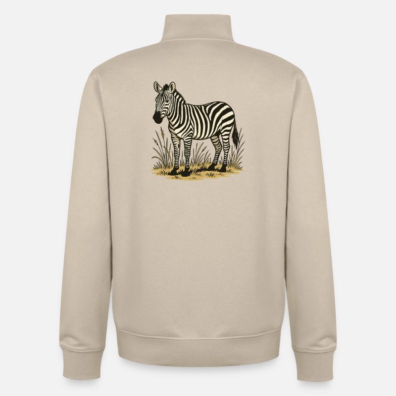 Zebra - Unisex Organic Zip Sweatshirt von Stanley/Stella - Cremebeige